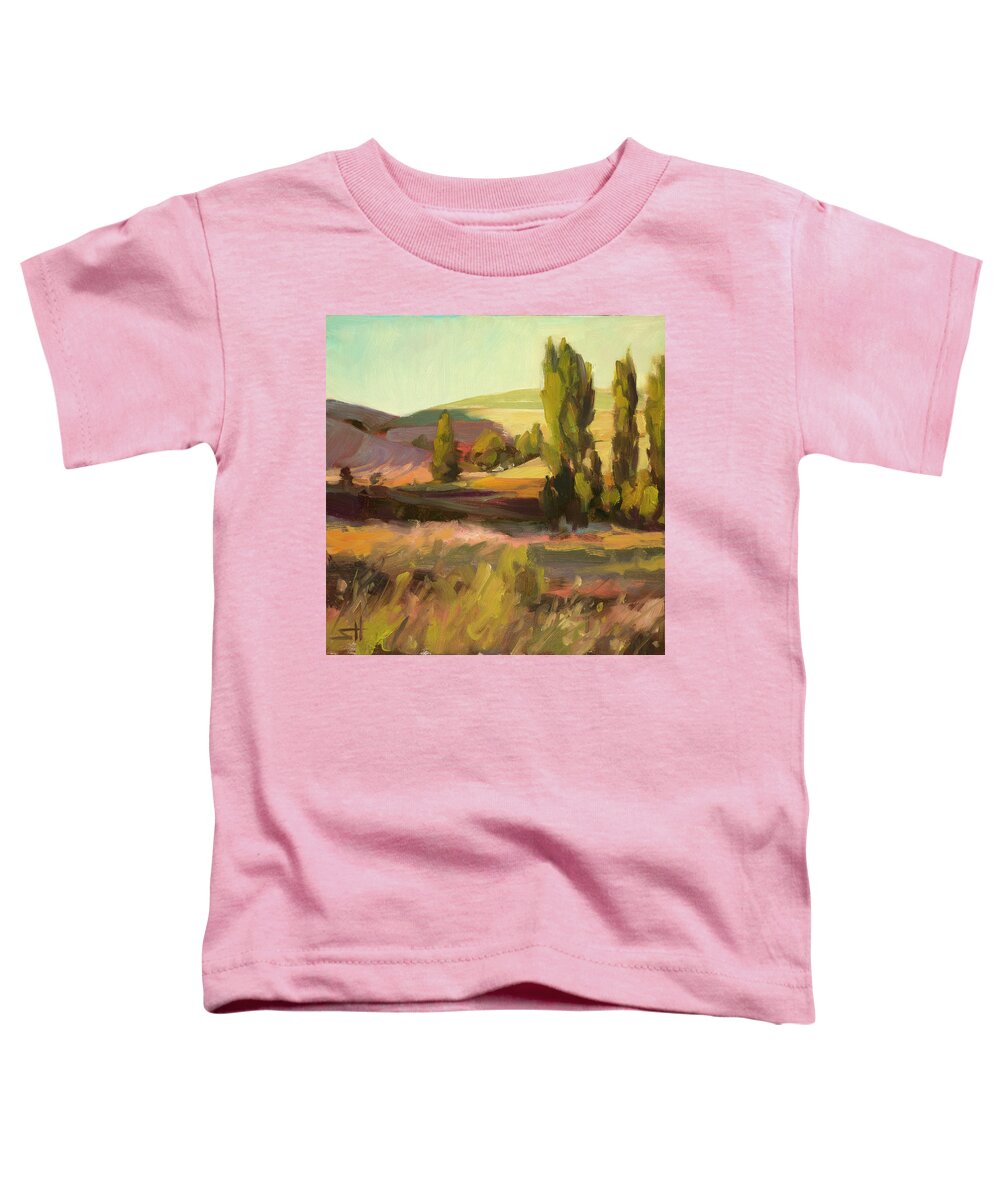 Country Toddler T-Shirt featuring the painting Day Closing by Steve Henderson
