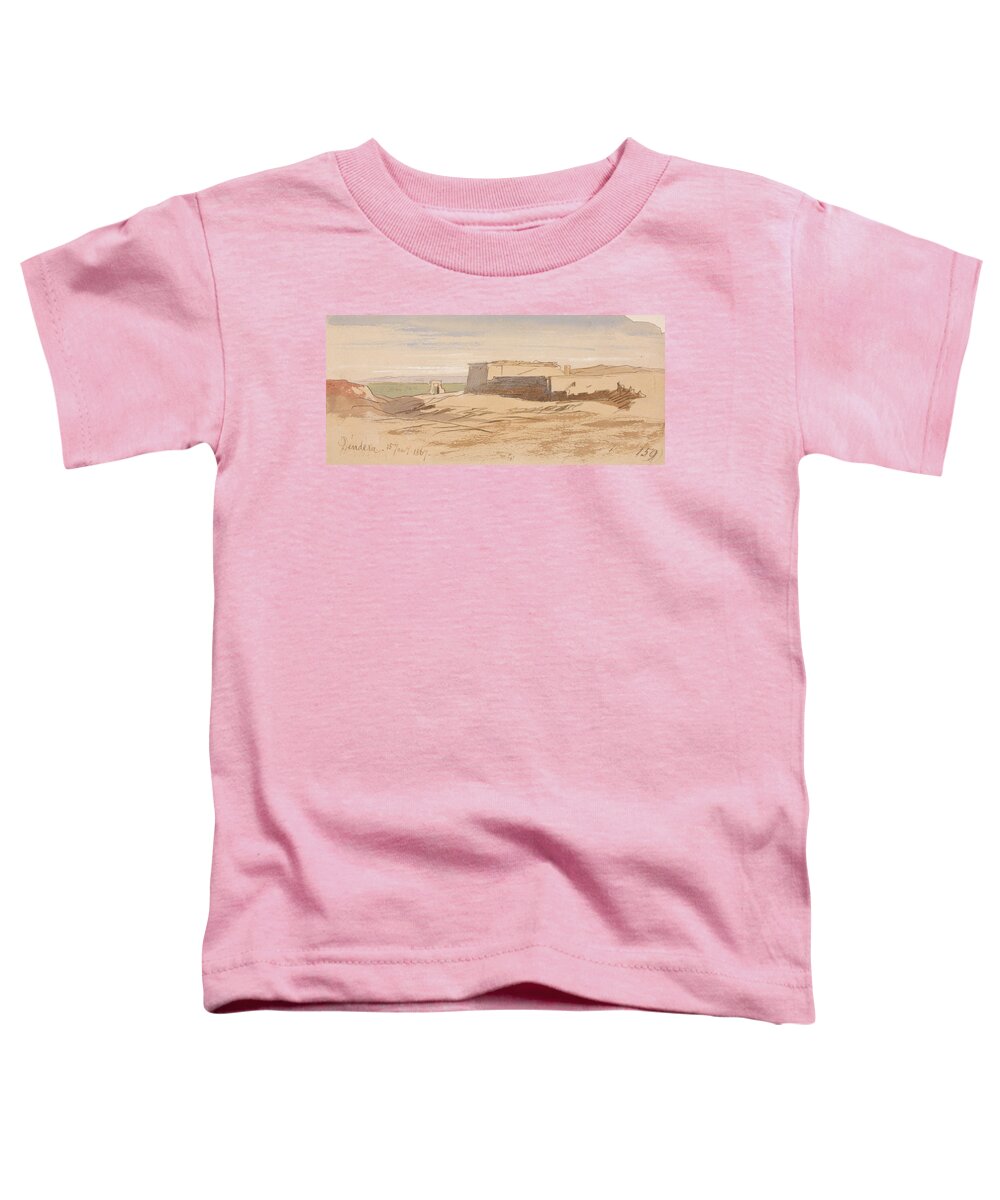 English Art Toddler T-Shirt featuring the drawing Dendera by Edward Lear