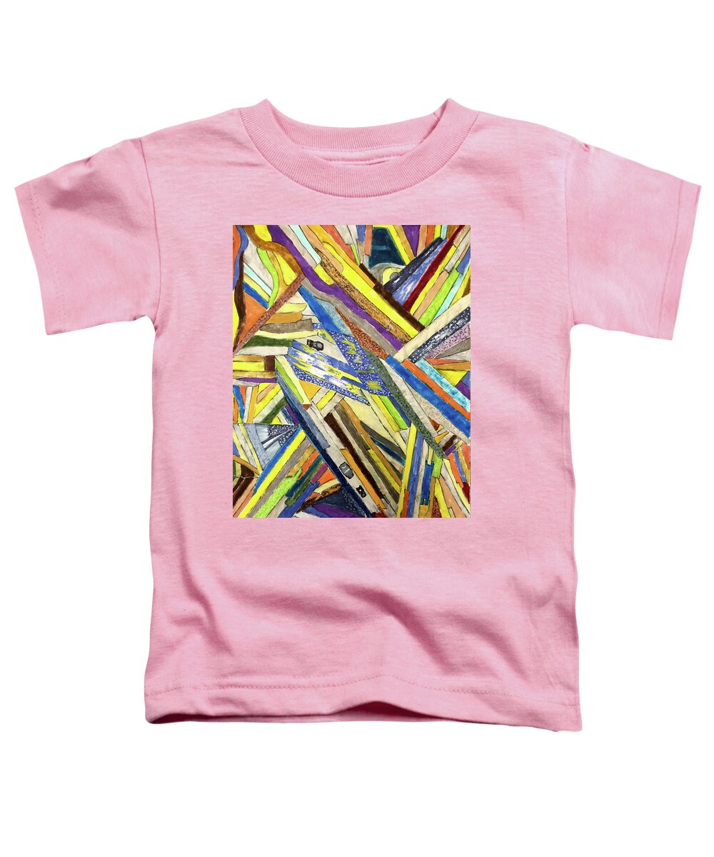 Expressionist Toddler T-Shirt featuring the painting Driving My Baby Back Home by Dennis Ellman