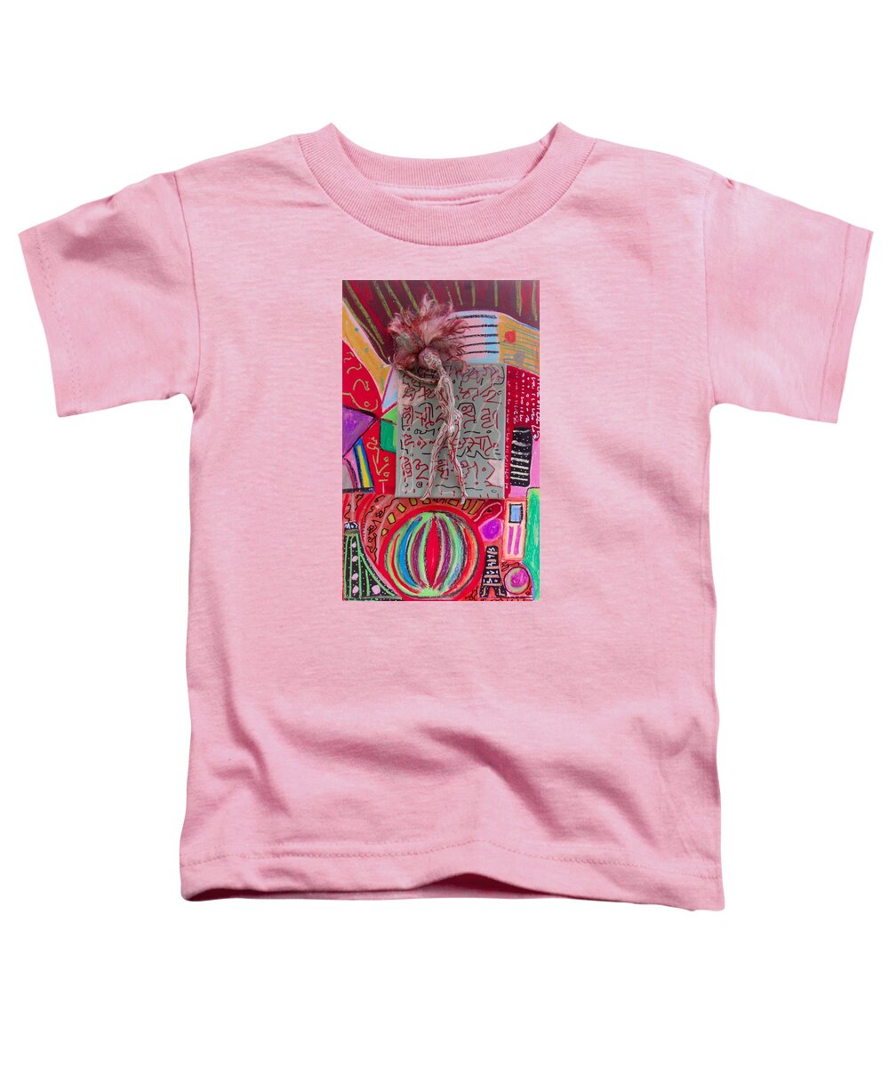 Herbal Tincture Toddler T-Shirt featuring the painting Echinacea Herbal Tincture by Clarity Artists
