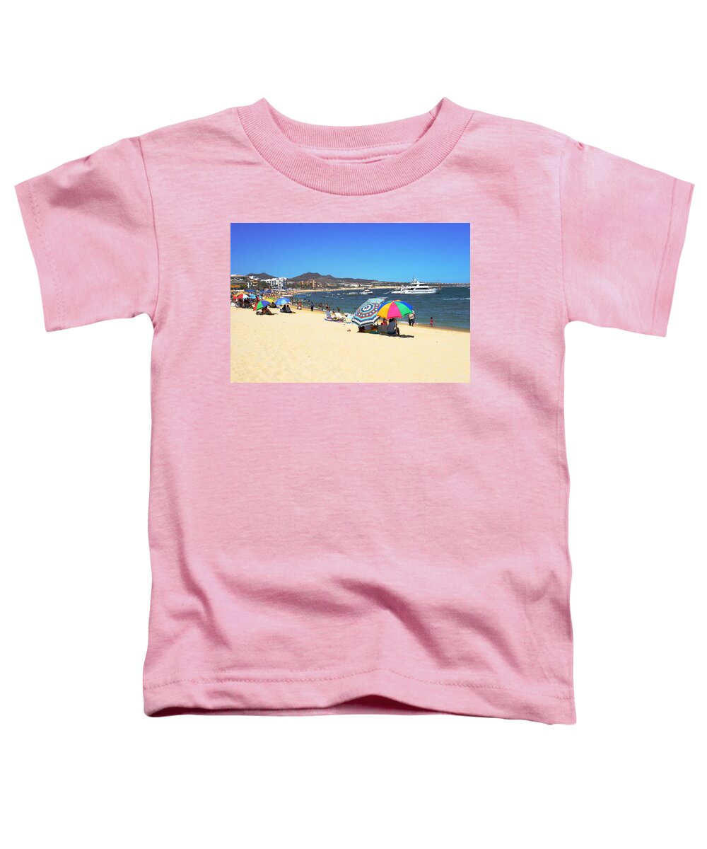 Cabo San Lucas Toddler T-Shirt featuring the photograph El Medano Beach, Baja, MX by Robert McKinstry
