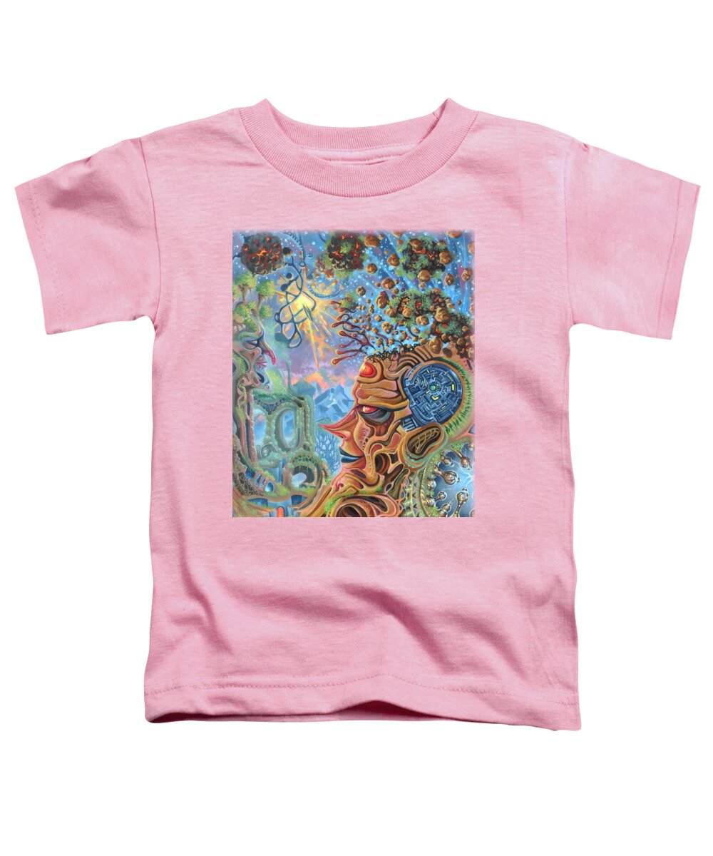 Acrylic Painting Toddler T-Shirt featuring the painting Electric Dreams by Mark Cooper