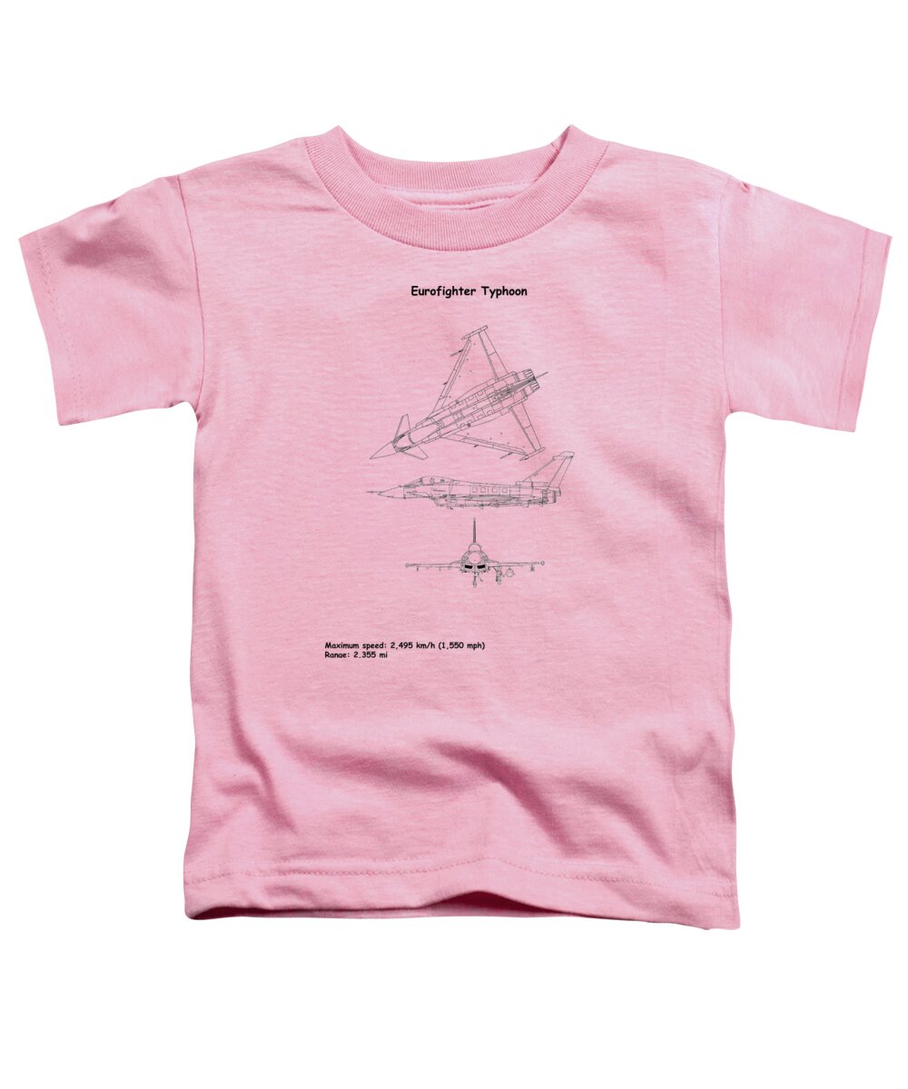 Jet Toddler T-Shirt featuring the digital art Eurofighter Typhoon by Chris Smith