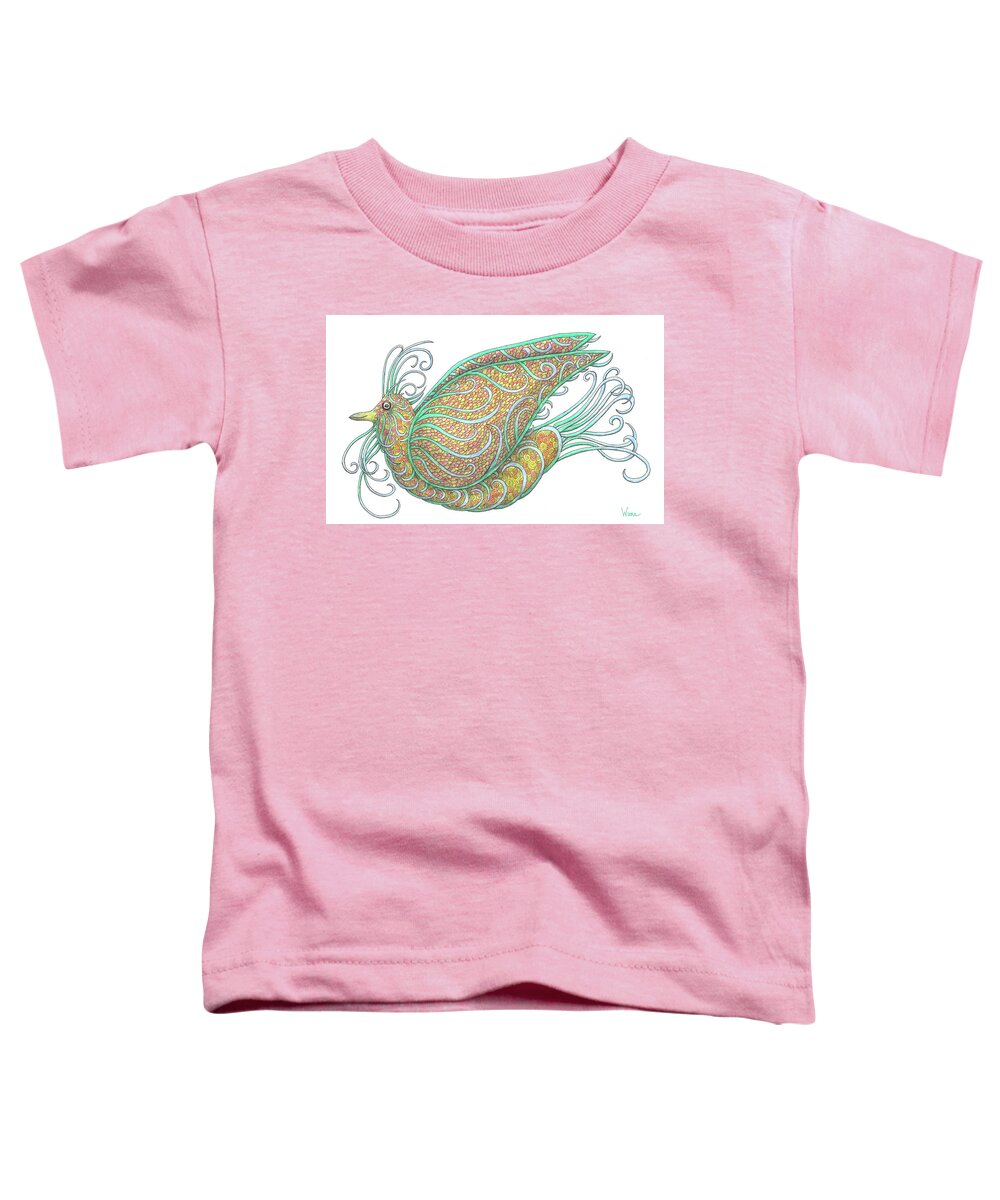Lise Winne Toddler T-Shirt featuring the painting Exotic Bird III by Lise Winne