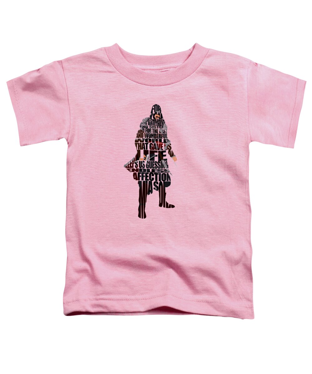 Ezio Toddler T-Shirt featuring the digital art Ezio Auditore da Firenze by Inspirowl Design