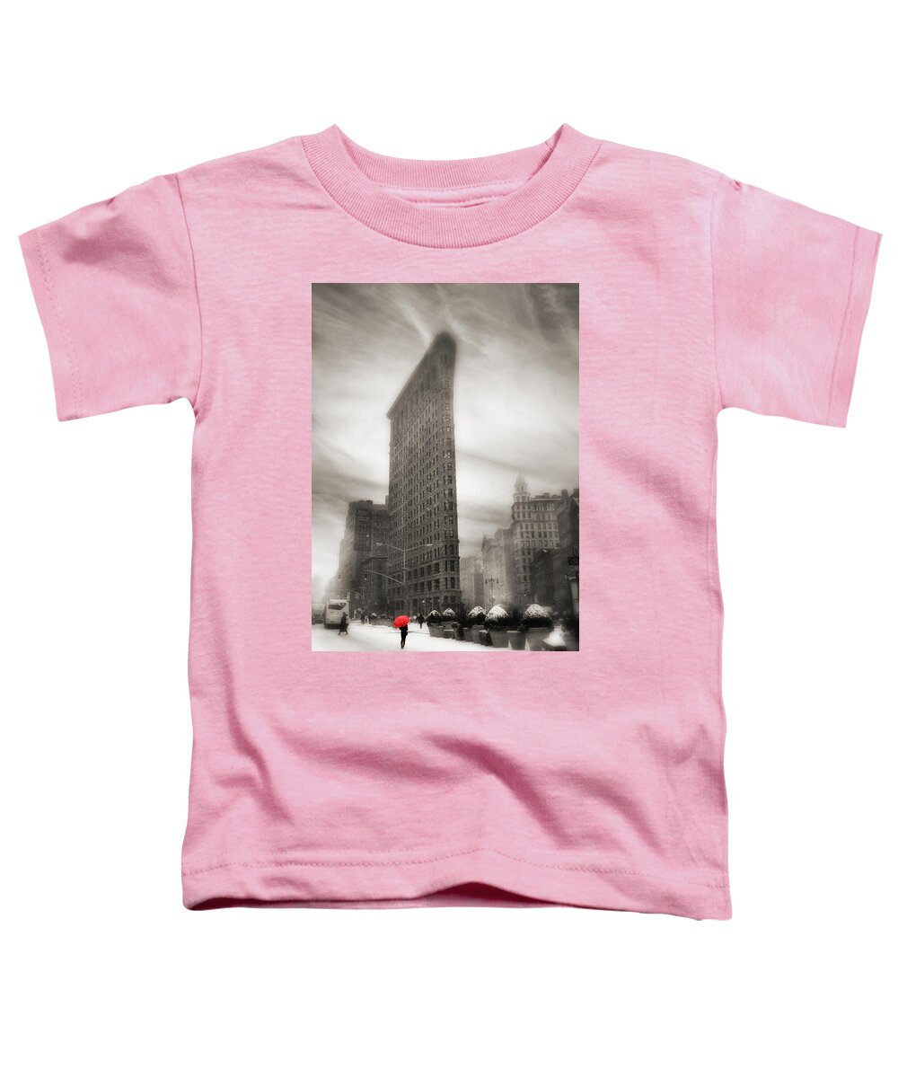 Flatiron Toddler T-Shirt featuring the photograph Flatiron Winter's Day  by Jessica Jenney