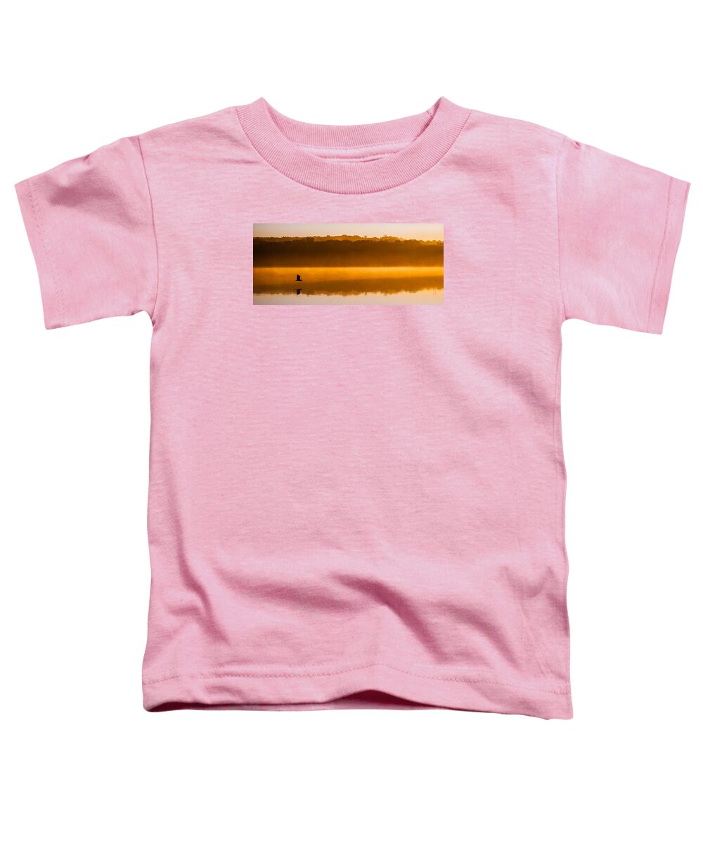 Natural Forms Toddler T-Shirt featuring the photograph Flight at Dawn by Rikk Flohr