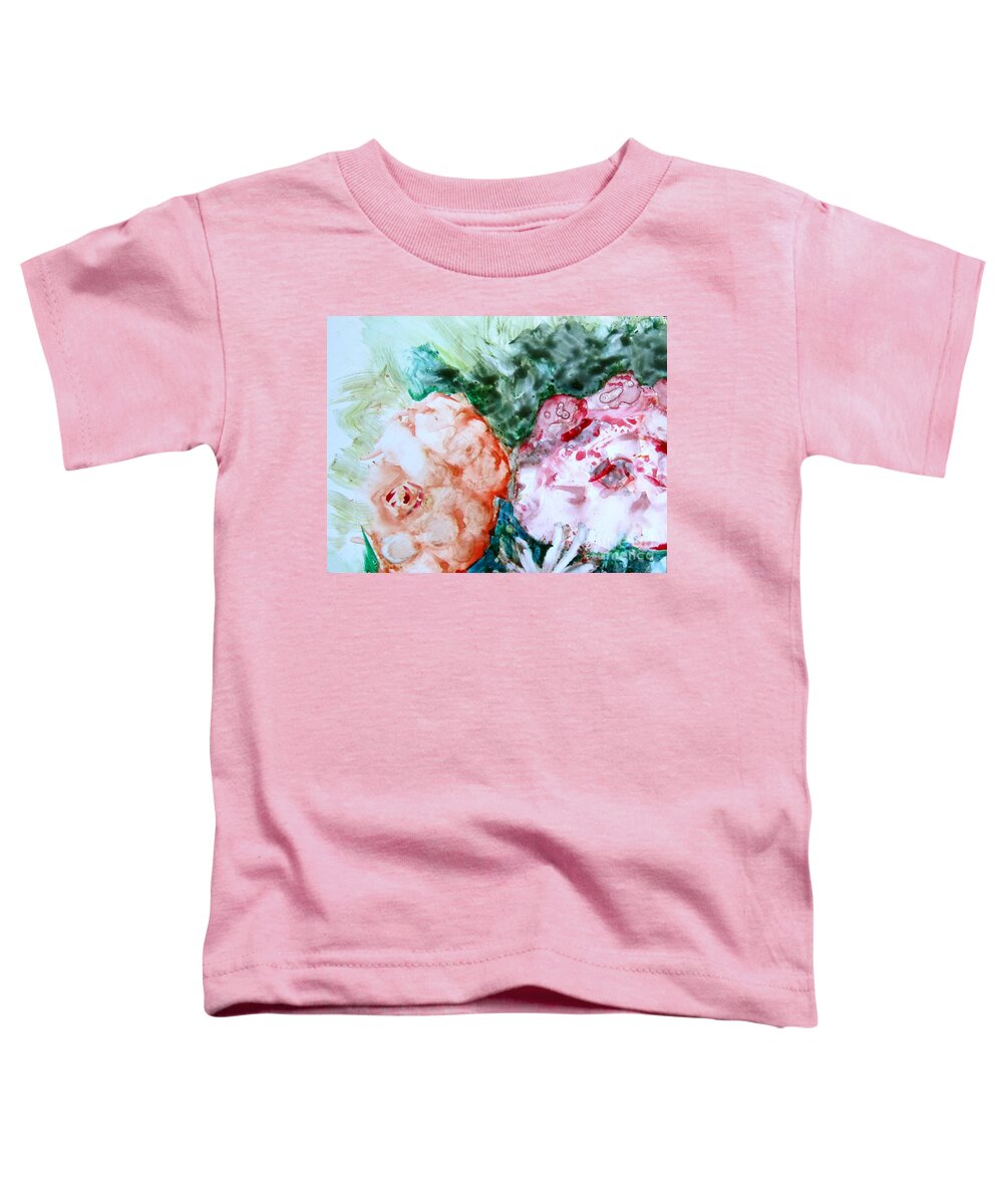 Rose Toddler T-Shirt featuring the painting Floating Roses by Laurie Morgan