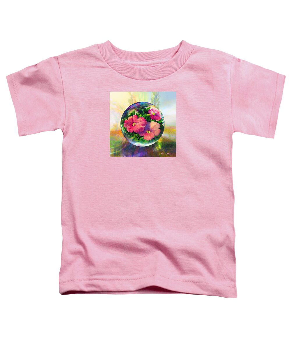  Art Globes Toddler T-Shirt featuring the painting Flowering Panopticon by Robin Moline