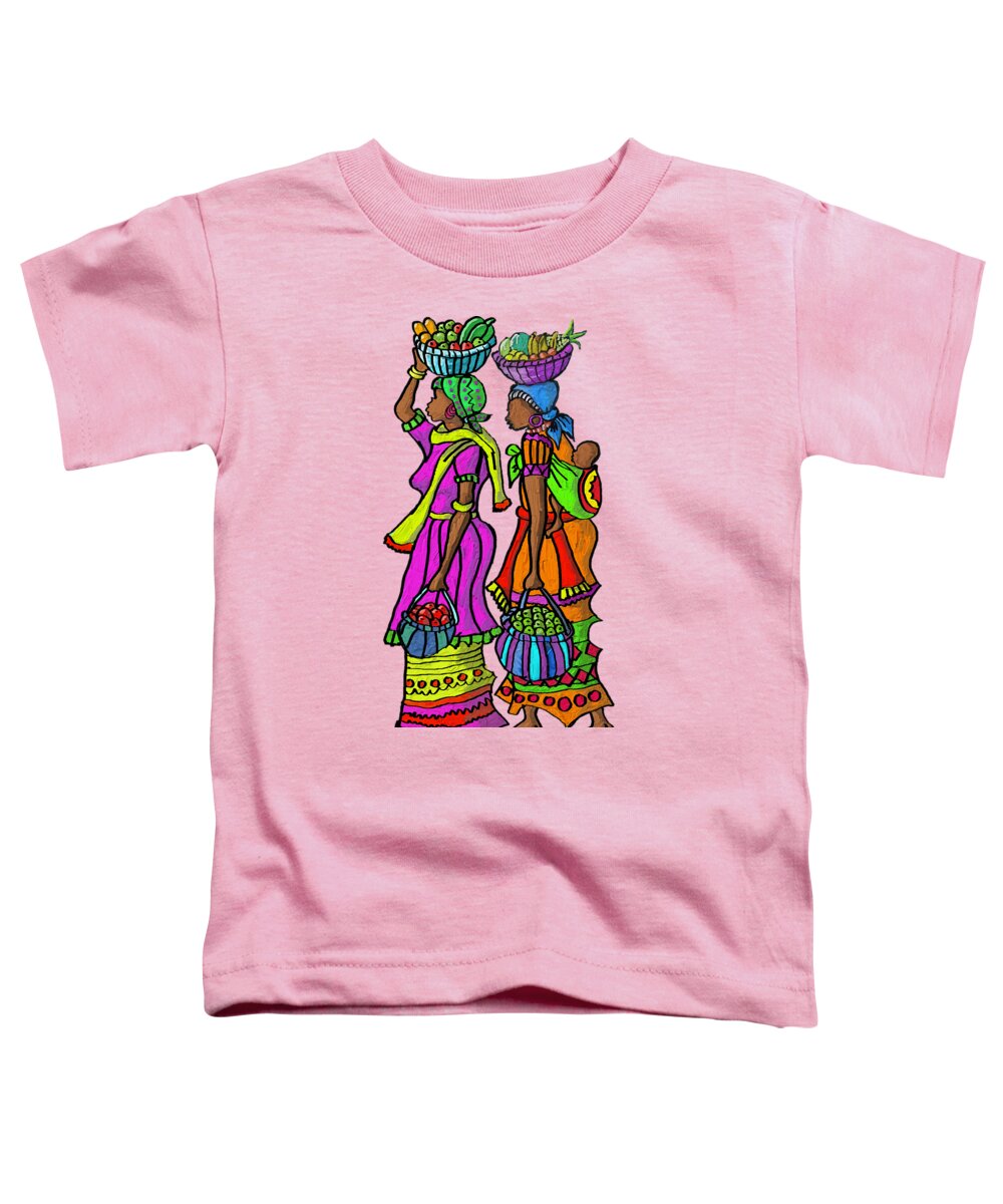 Woman Toddler T-Shirt featuring the painting From the Market by Anthony Mwangi