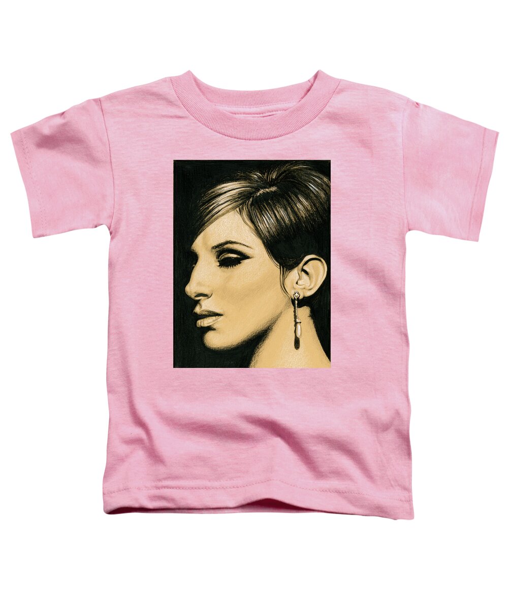 Barbra Streisand Toddler T-Shirt featuring the drawing Funny Girl by Rob De Vries