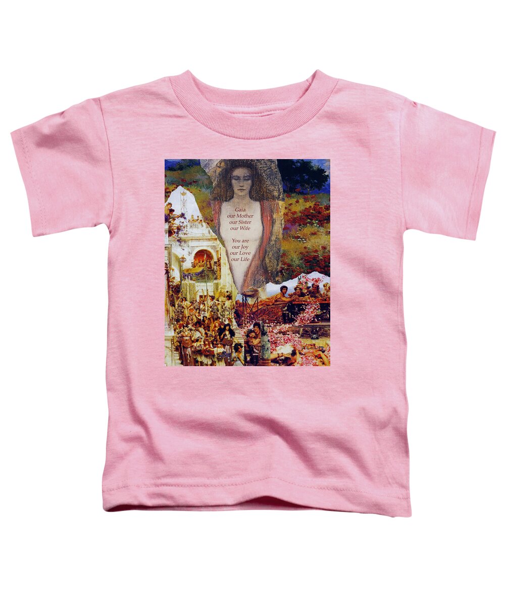 Collage Toddler T-Shirt featuring the digital art Gaia by John Vincent Palozzi