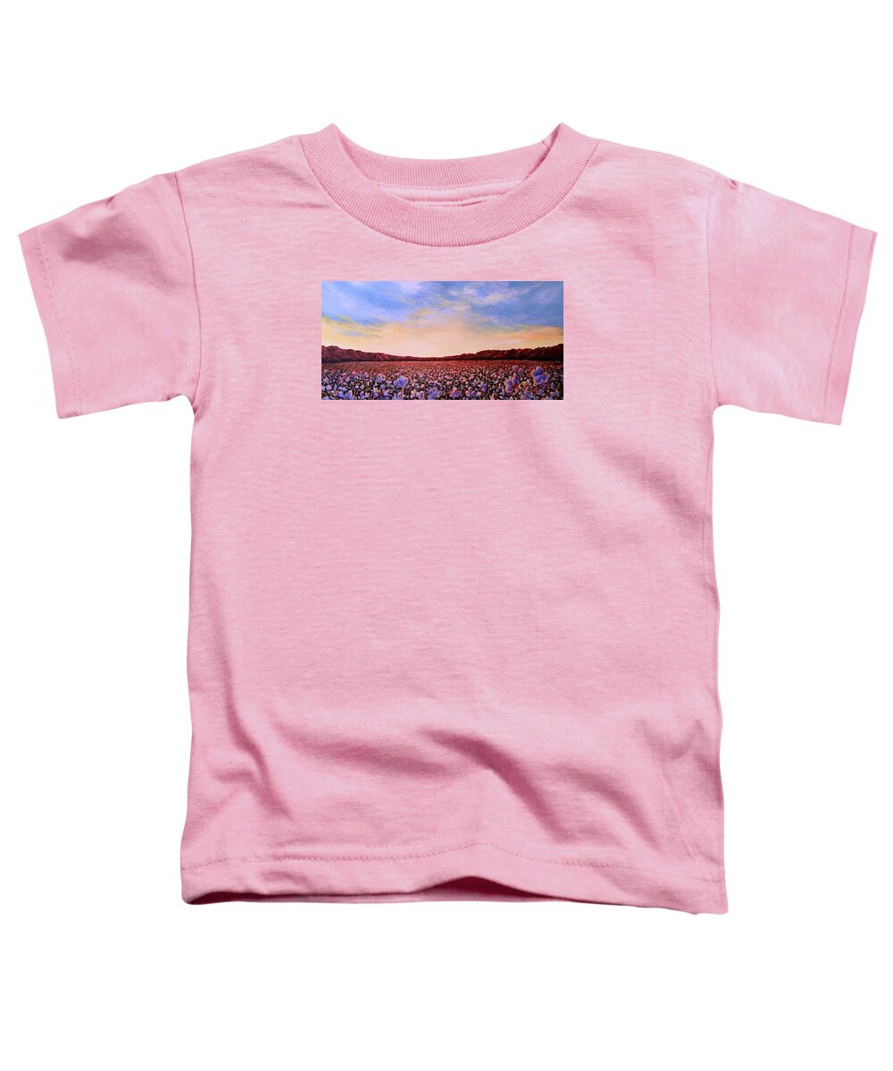 South Toddler T-Shirt featuring the painting Glory of Cotton by Jeanette Jarmon