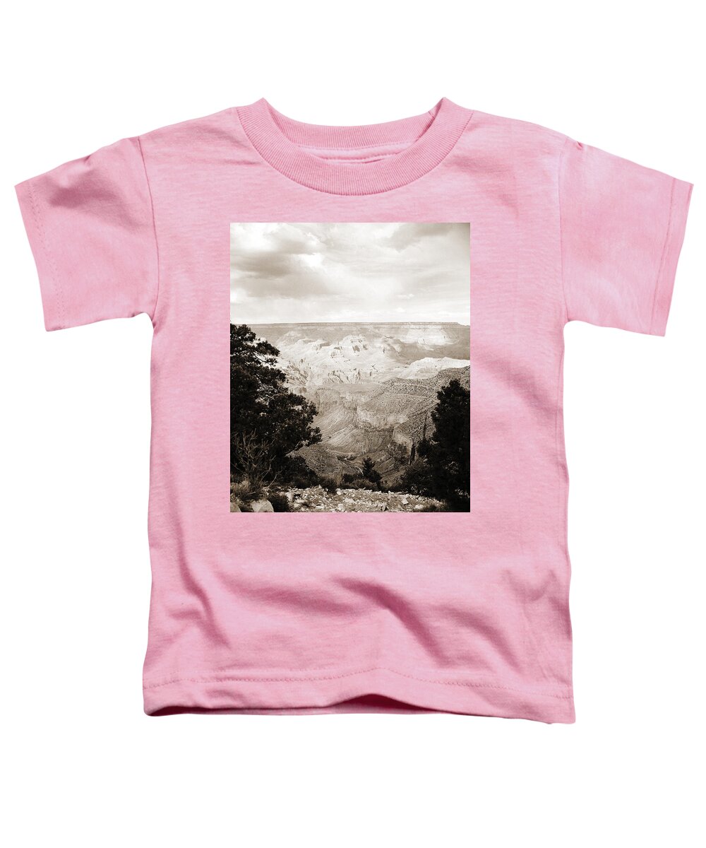 Grand Canyon Toddler T-Shirt featuring the photograph Grand Canyon Arizona Fine Art Photograph In Sepia 3529.01 by M K Miller