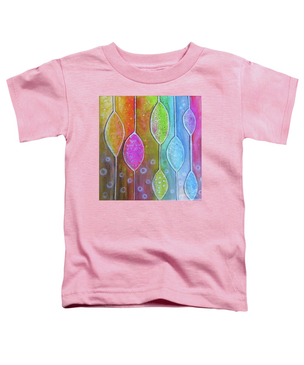 Graphic Toddler T-Shirt featuring the painting Graphic Happiness by Desiree Paquette