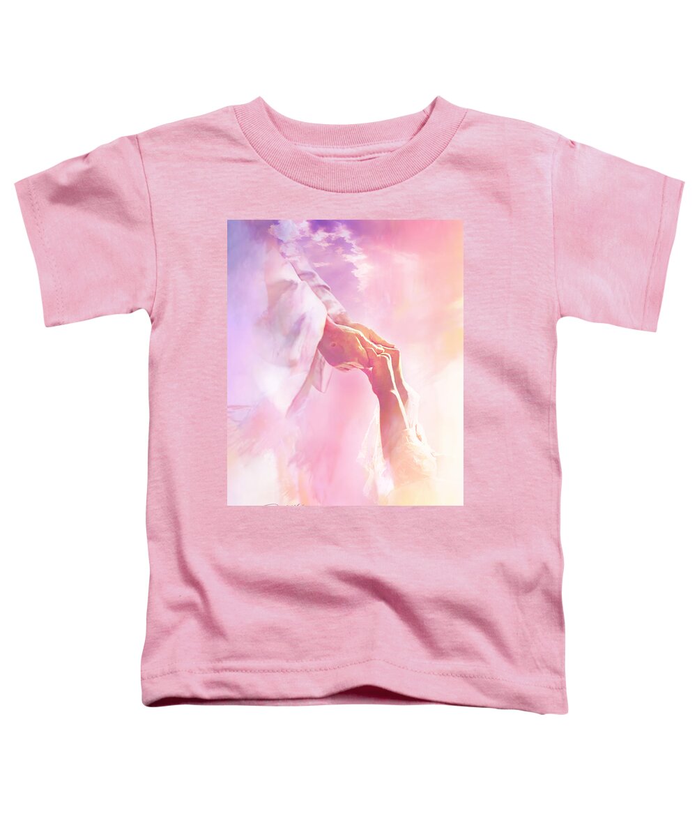 Christian Wall Art Toddler T-Shirt featuring the painting He Lifts Me Up by Danny Hahlbohm