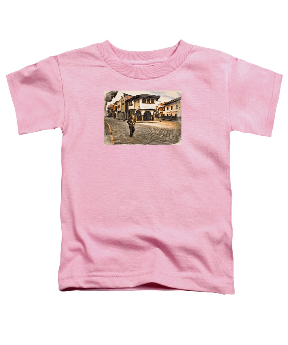 Ecuador Toddler T-Shirt featuring the digital art Heading Home Alone by Cameron Wood