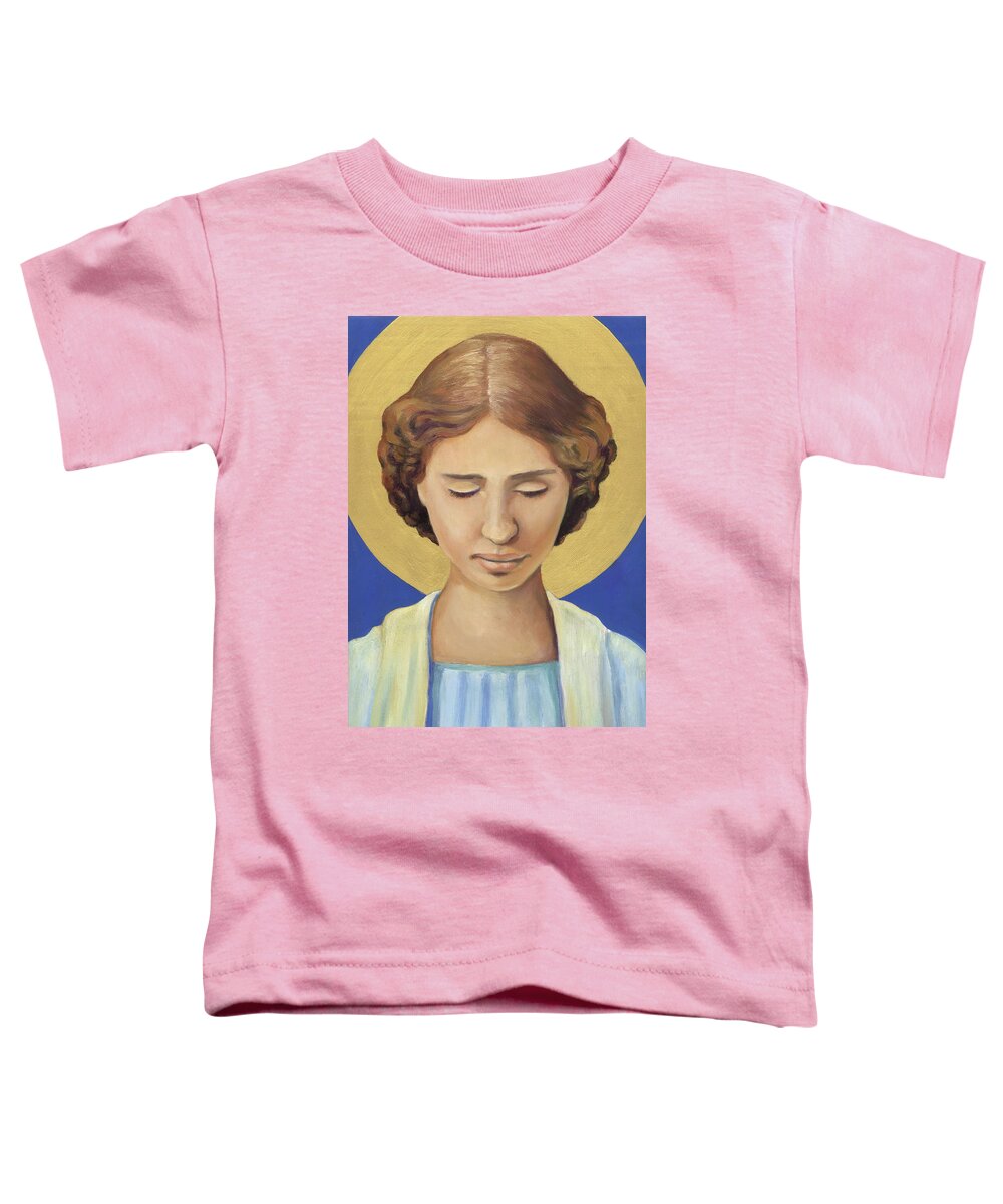 Helen Keller Toddler T-Shirt featuring the painting Helen Keller by Linda Ruiz-Lozito