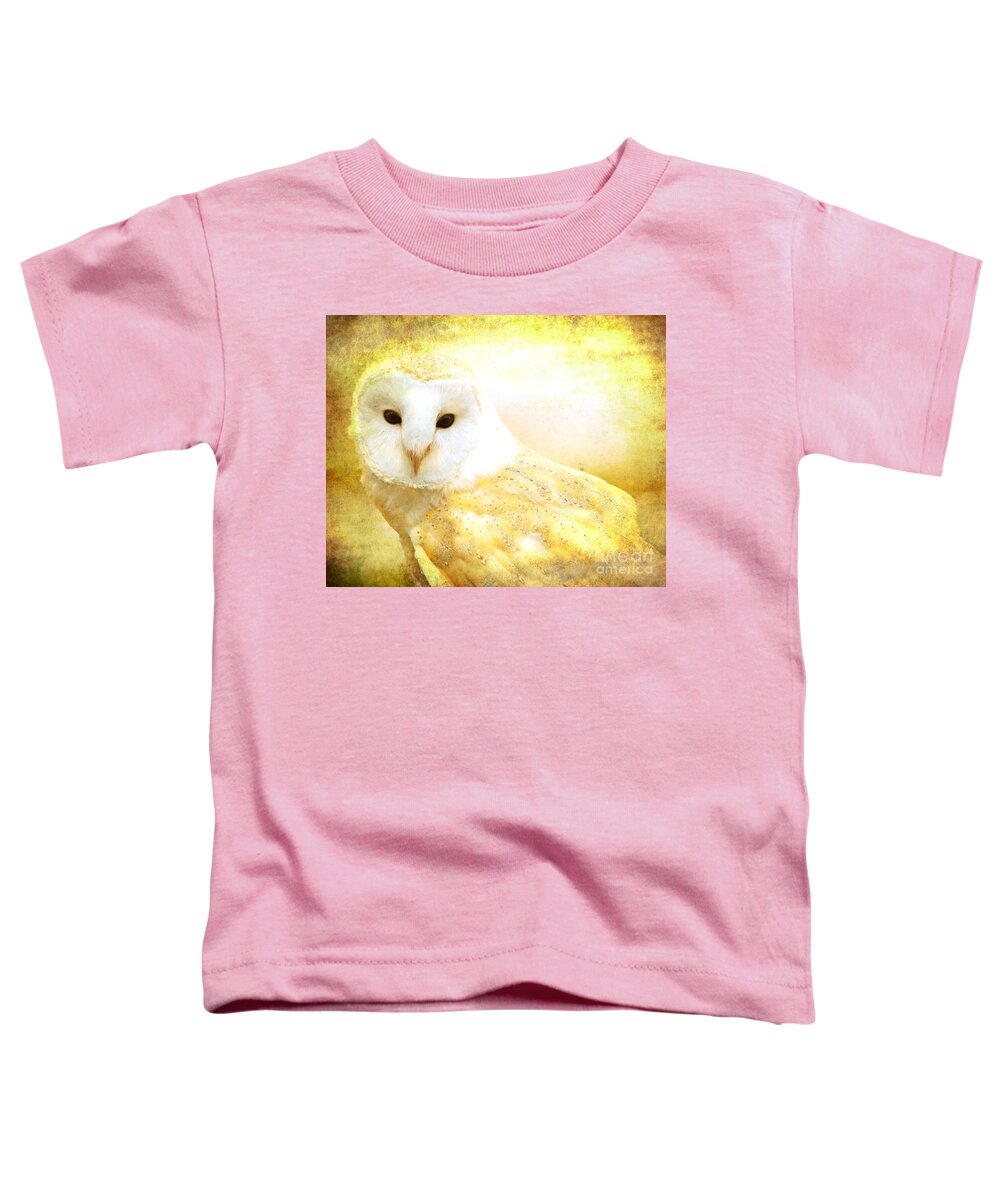 Barn Owl Toddler T-Shirt featuring the digital art Her majesty by Heather King