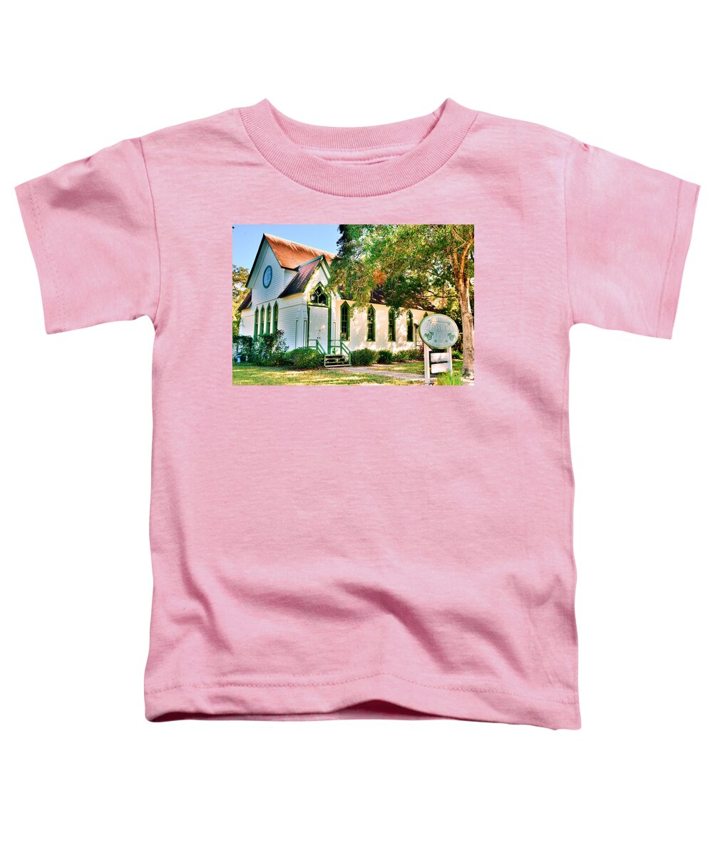  Toddler T-Shirt featuring the photograph Historic Andrews Memorial Chapel Dunedin Florida 4 by Lisa Wooten