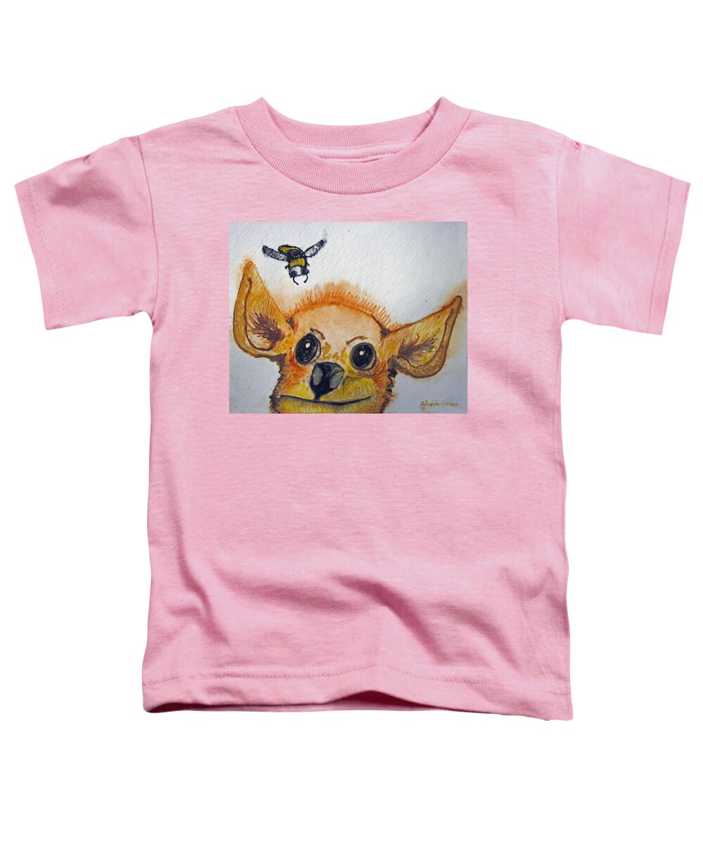 Dogs Toddler T-Shirt featuring the painting I Aint No Flower by Patricia Arroyo