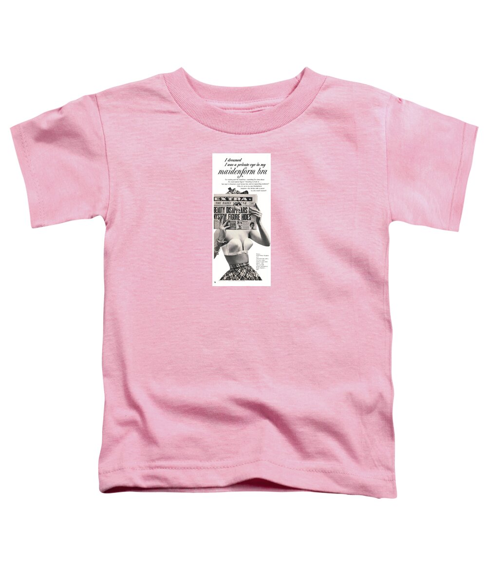 Americana Toddler T-Shirt featuring the digital art I Dreamed I was private Eye in My Maidenform Bra by Kim Kent