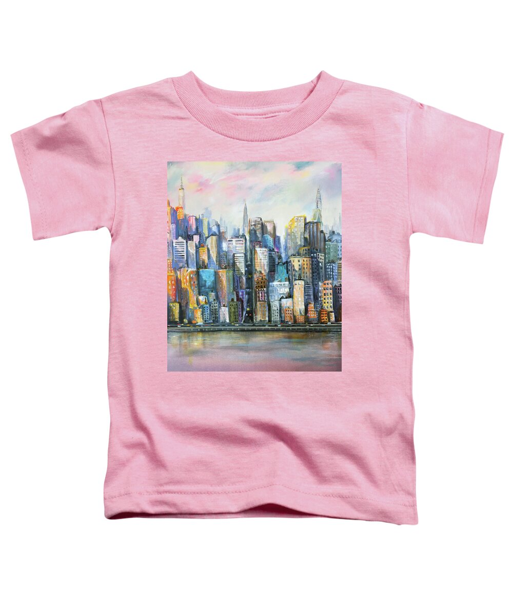 Island Toddler T-Shirt featuring the painting Island Sunrise by Jack Diamond
