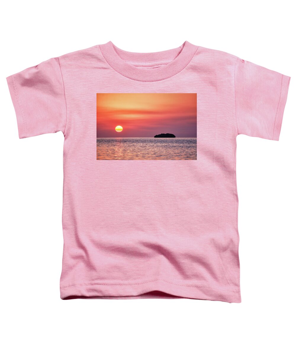 3/22/17 Toddler T-Shirt featuring the photograph Island Sunset by Louise Lindsay