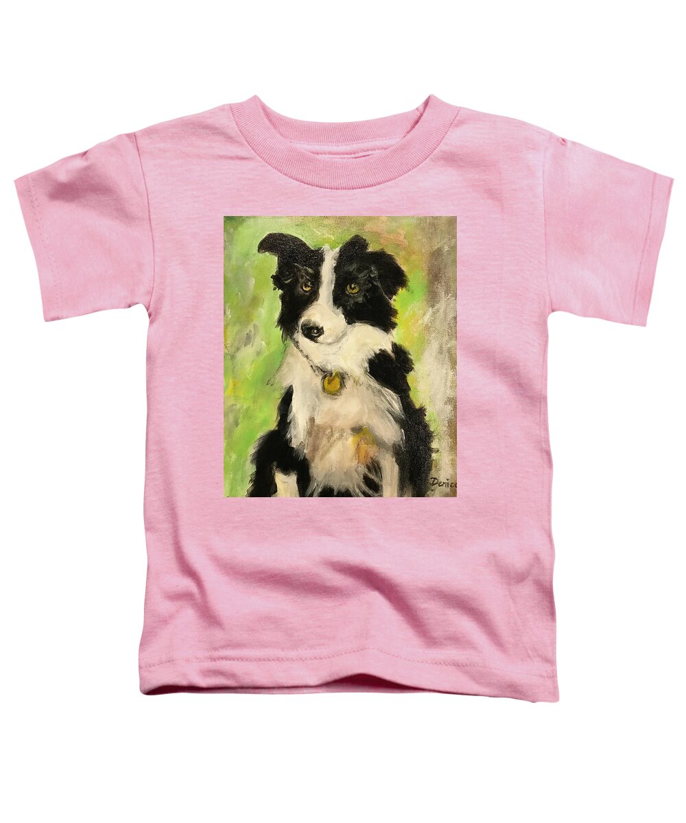 Dog Toddler T-Shirt featuring the painting Jake by Denice Palanuk Wilson