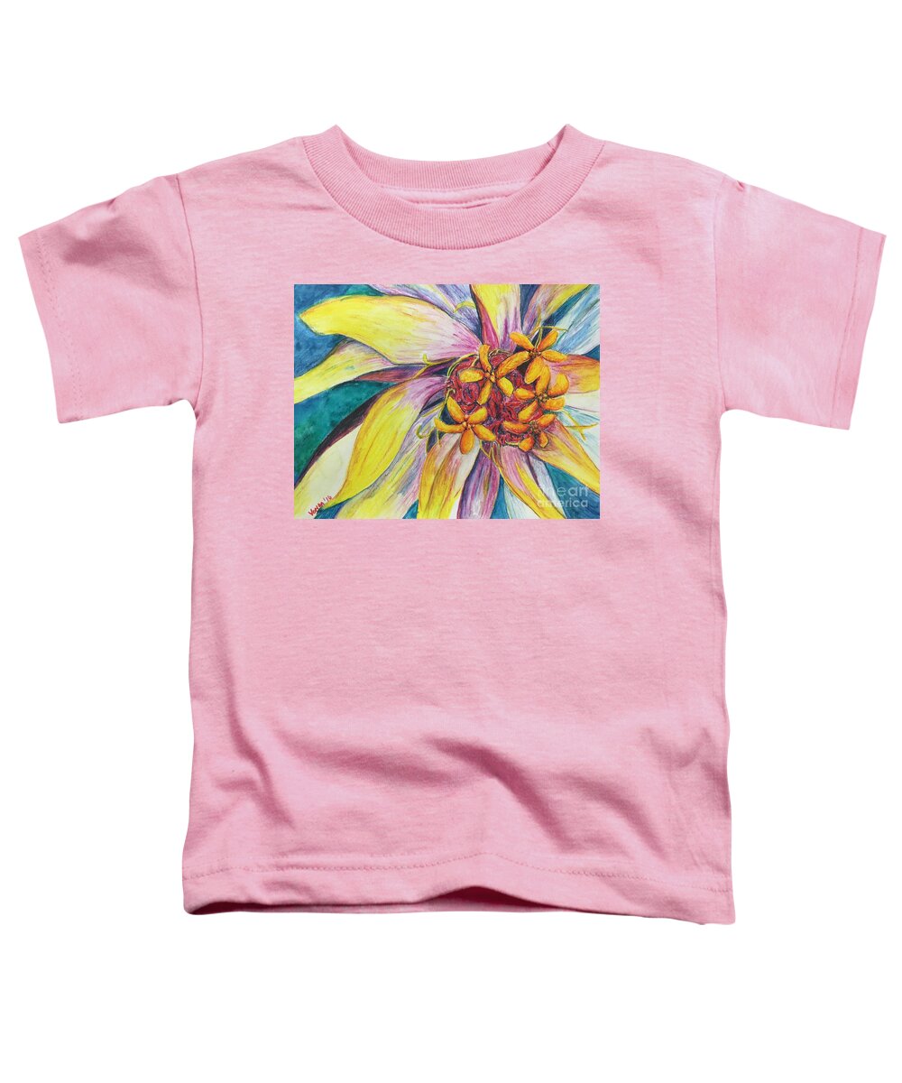 Macro Toddler T-Shirt featuring the painting Kaleidoscope by Vonda Lawson-Rosa