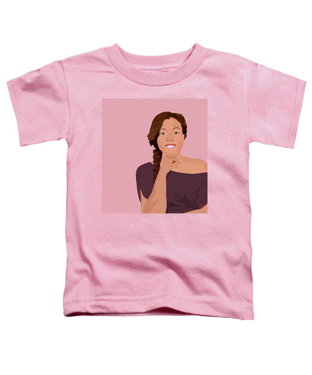Mauve Toddler T-Shirt featuring the digital art Kimmi J by Scheme Of Things Graphics
