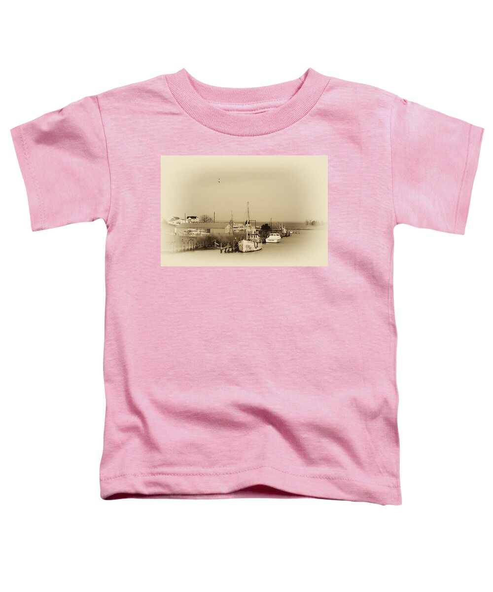 Knapps Narrows Toddler T-Shirt featuring the photograph Knapps Narrows Tilghman Island by Bill Cannon