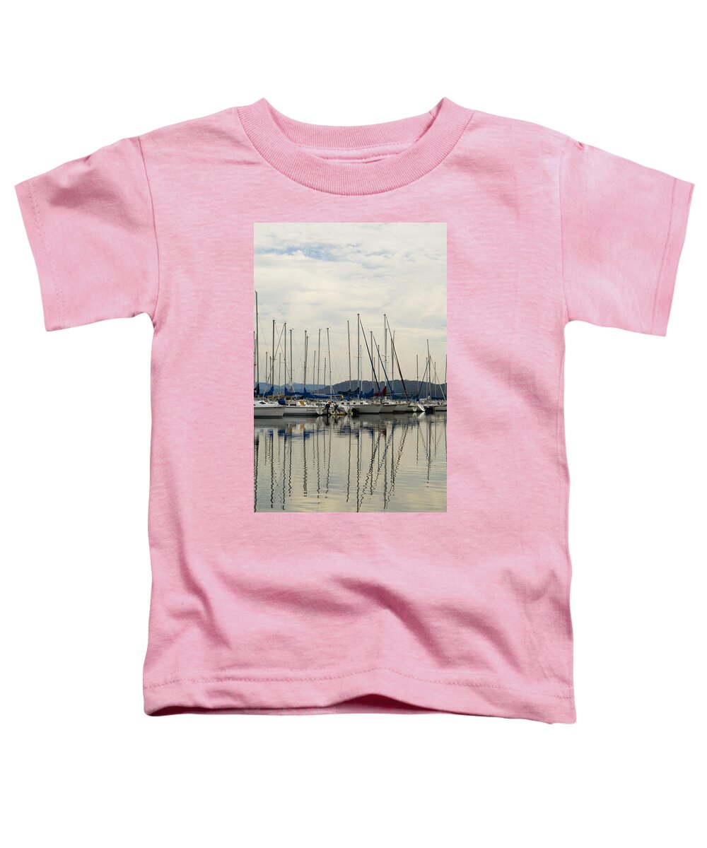 Lake Toddler T-Shirt featuring the photograph Lake Guntersville Alabama Sailboat Harbor by Kathy Clark