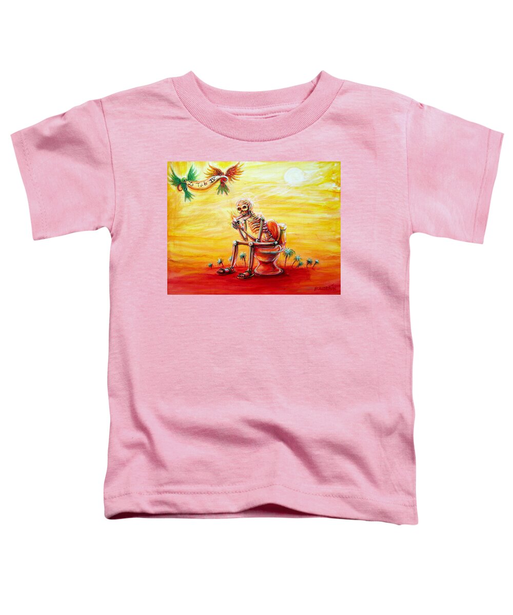 Skeleton Toddler T-Shirt featuring the painting Le Tub IV by Heather Calderon
