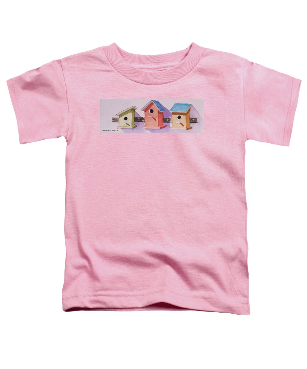 Birds Toddler T-Shirt featuring the painting Let's Rent by Mary Ellen Mueller Legault
