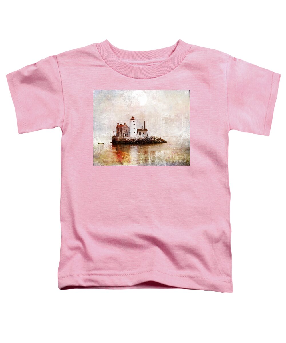 Sea Toddler T-Shirt featuring the photograph Lighthouse on Island by Carlos Diaz