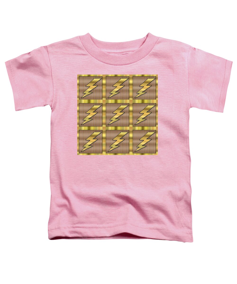 Staley Toddler T-Shirt featuring the digital art Lightning Bolt Group - Transparent by Chuck Staley