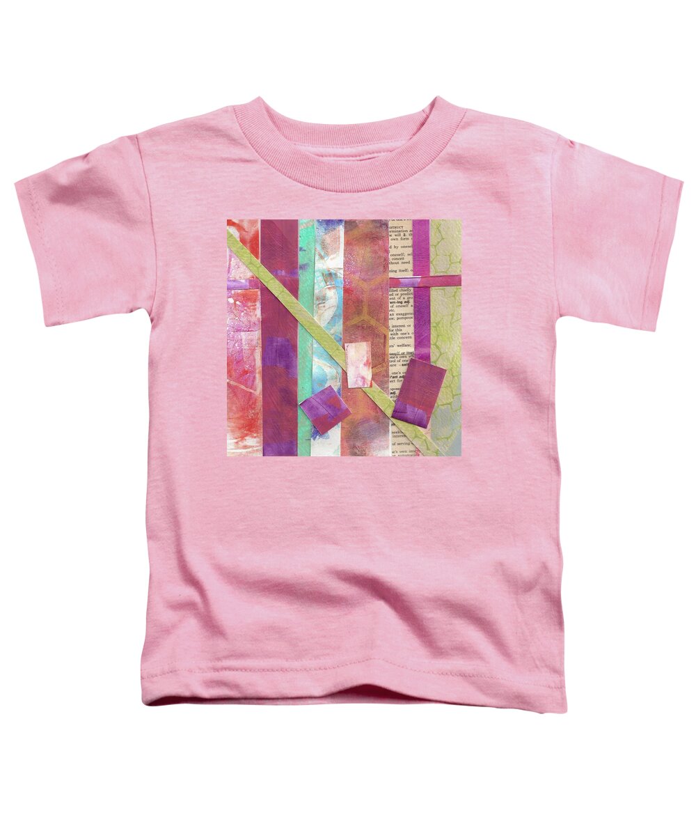 Abstract Toddler T-Shirt featuring the painting Lines on a Page by Cynthia Westbrook