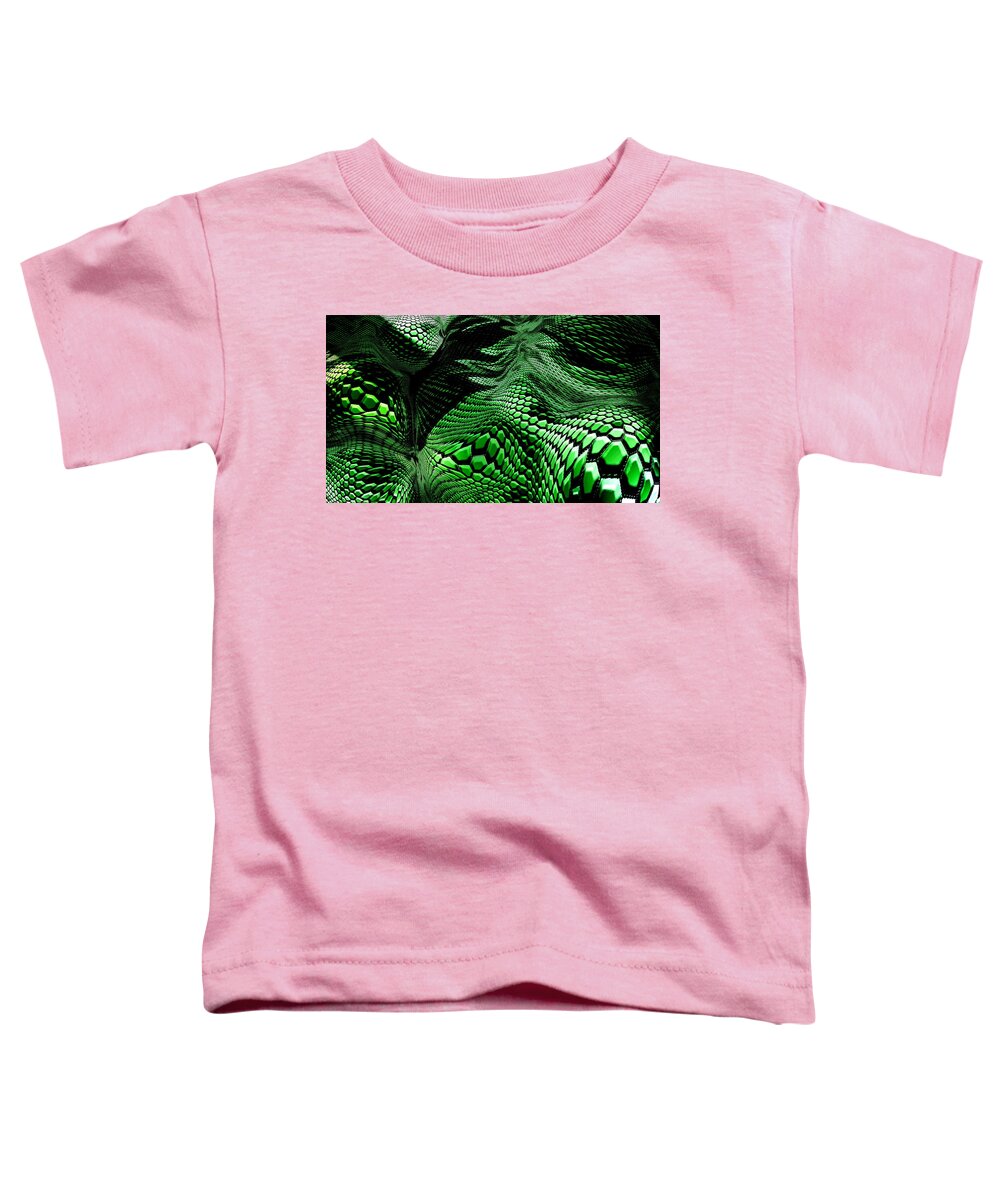 Digital Art Toddler T-Shirt featuring the digital art Dragon Skin by Belinda Cox