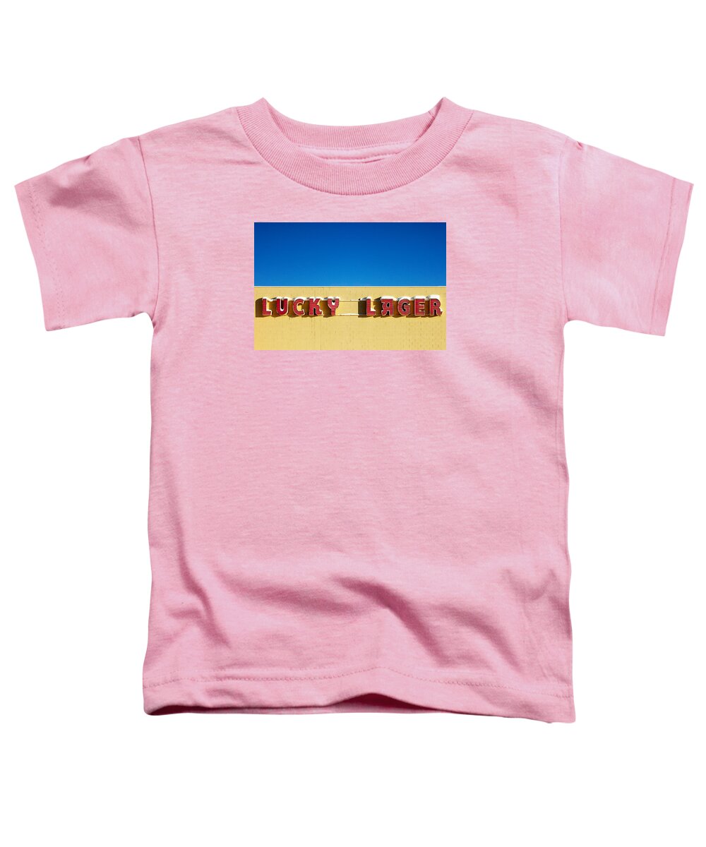 Lucky Lager Toddler T-Shirt featuring the photograph Lucky Lager by Todd Klassy