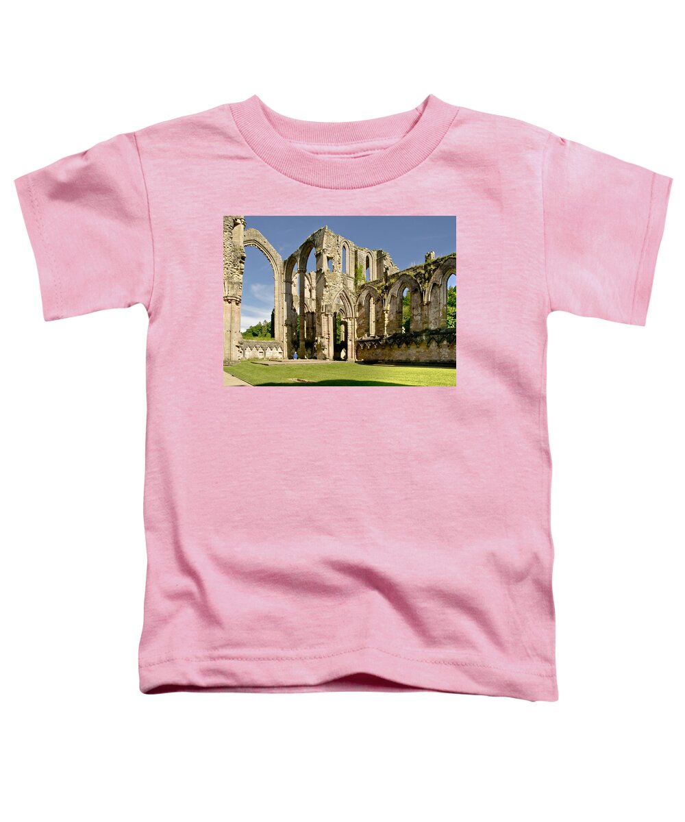 Abbey Toddler T-Shirt featuring the photograph Magnificent ruins. by Elena Perelman