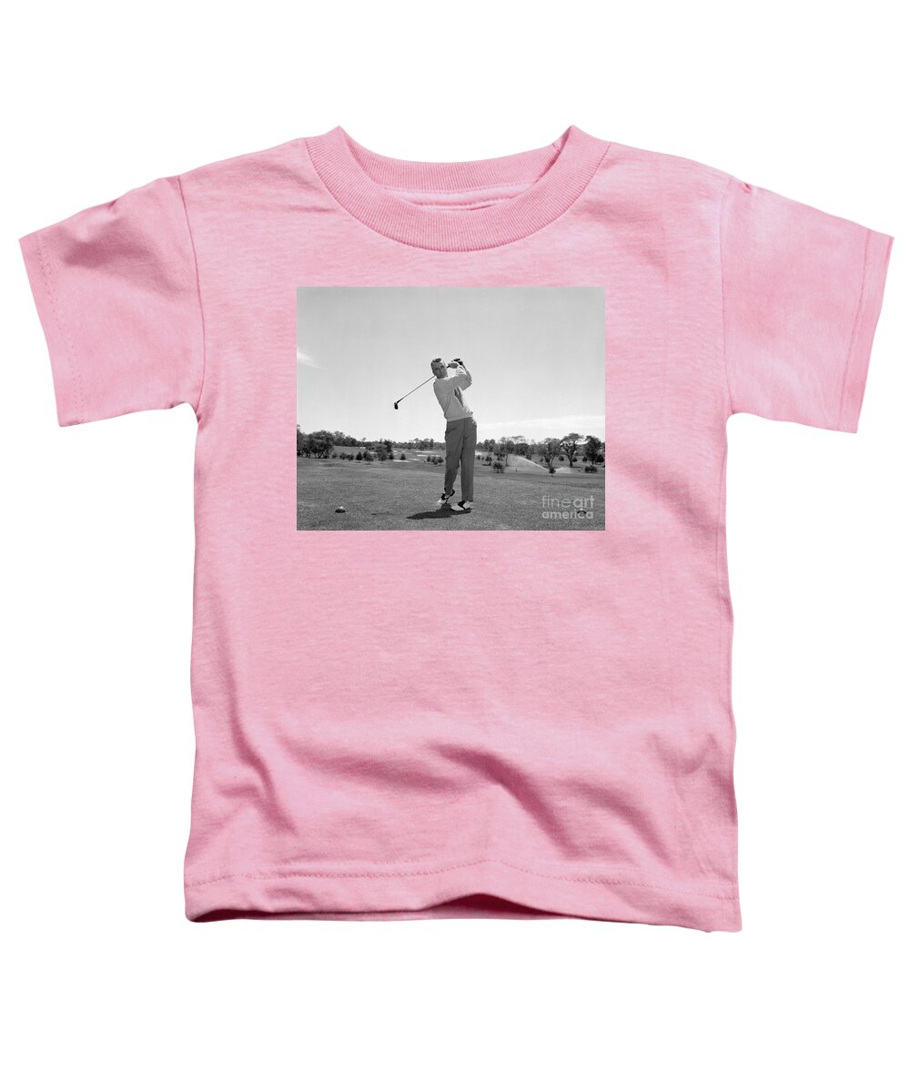 1960s Toddler T-Shirt featuring the photograph Man Teeing Off, C.1960s by H. Armstrong Roberts/ClassicStock