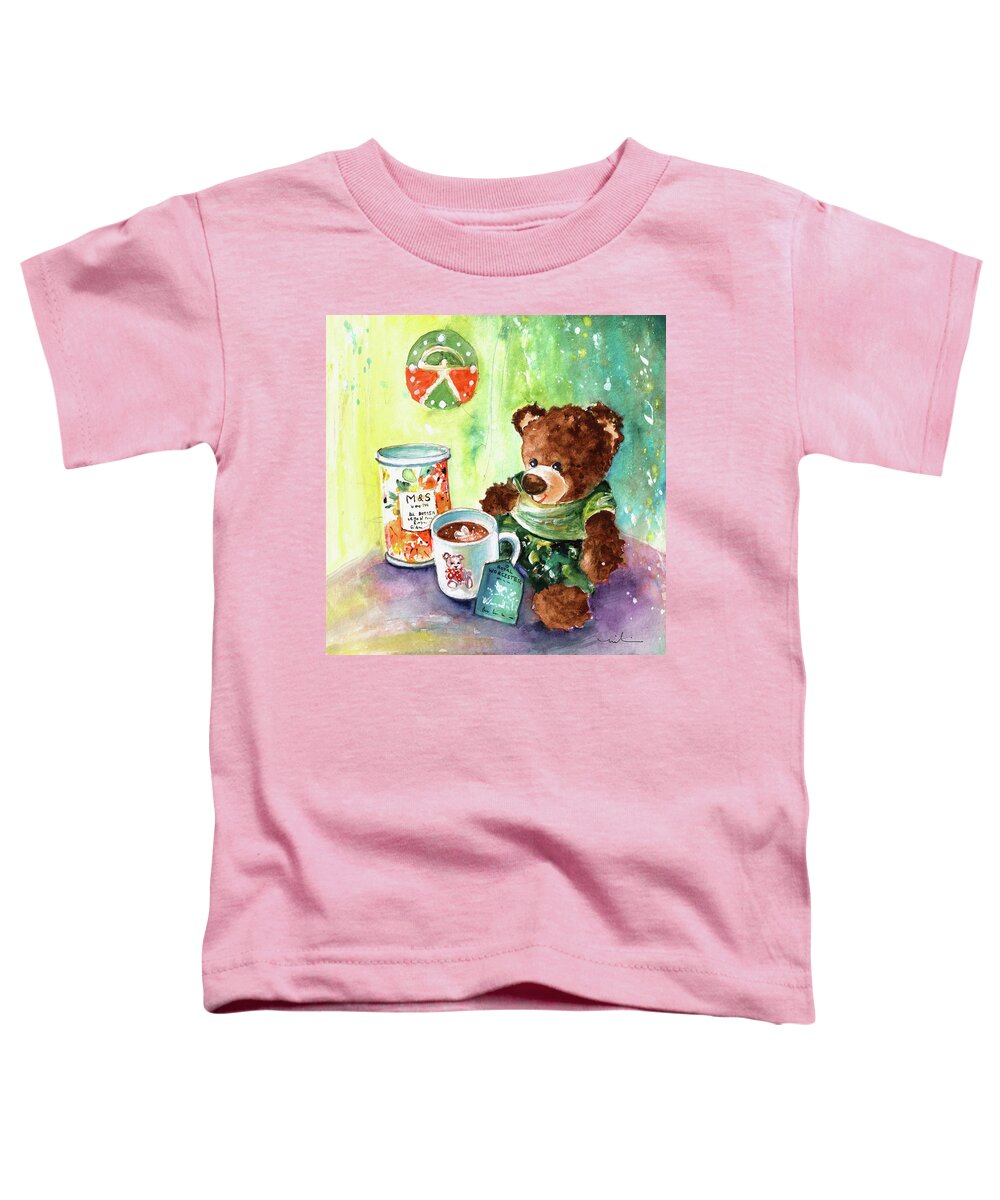 Truffle Mcfurry Toddler T-Shirt featuring the painting Matilda And The Lemon Curd Shortbread by Miki De Goodaboom