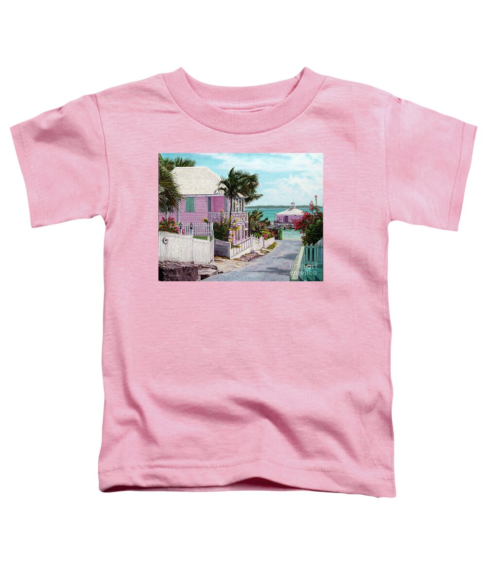 Eddie Toddler T-Shirt featuring the painting Miss Lena's by Eddie Minnis