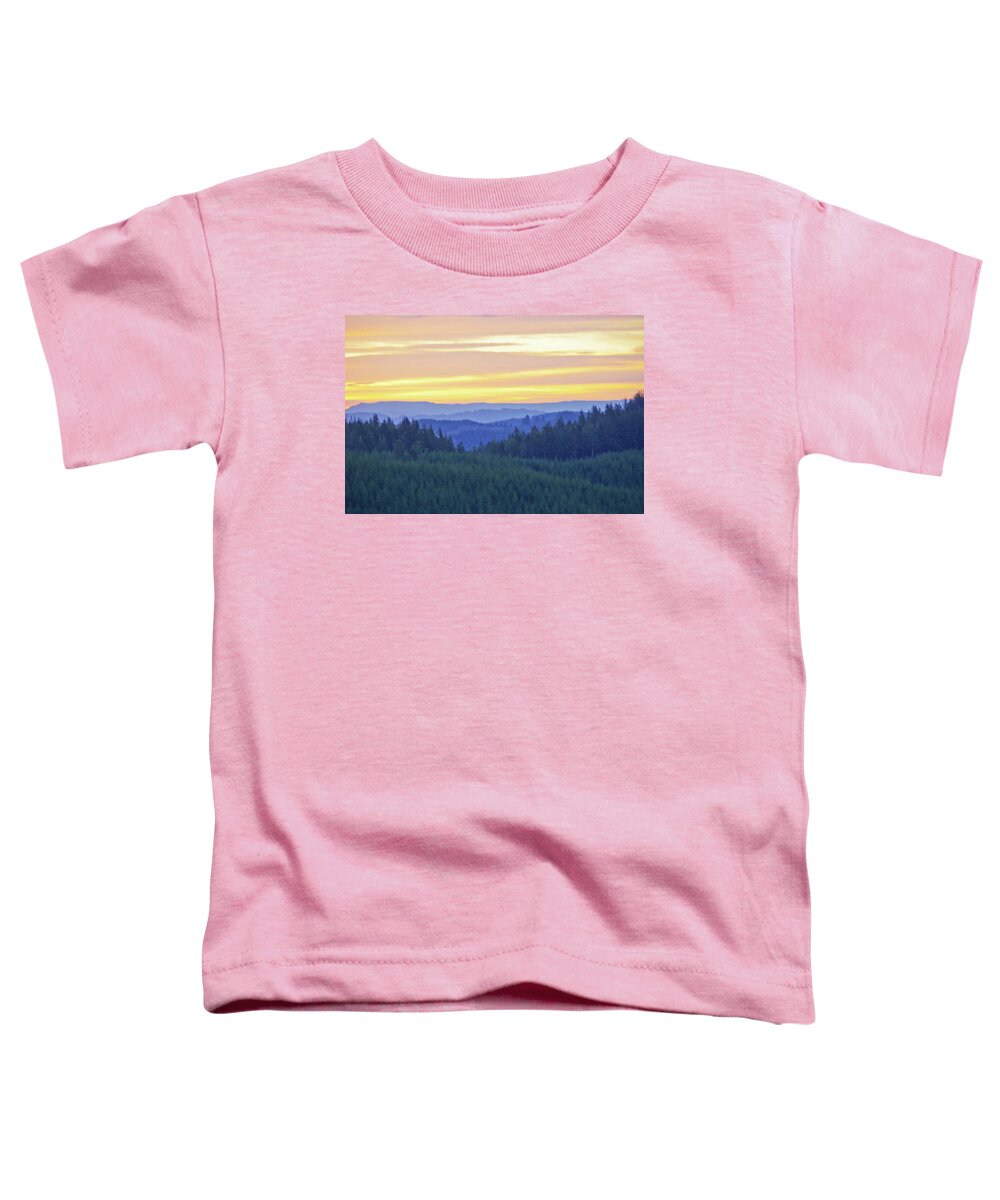 Adria Trail Toddler T-Shirt featuring the photograph Misty Mountain Morning by Adria Trail