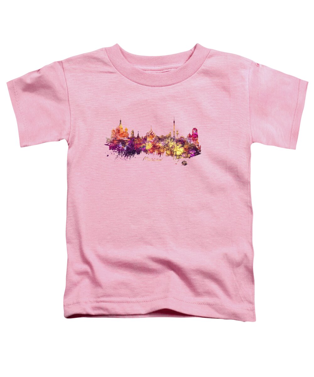 Moscow Skyline Toddler T-Shirt featuring the digital art Moscow by Justyna Jaszke JBJart