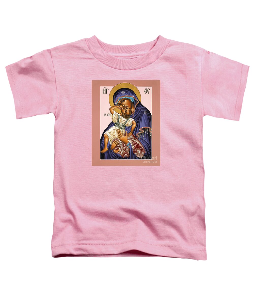Mother Of God Rejoicing Toddler T-Shirt featuring the painting Mother of God Rejoicing 055 by William Hart McNichols