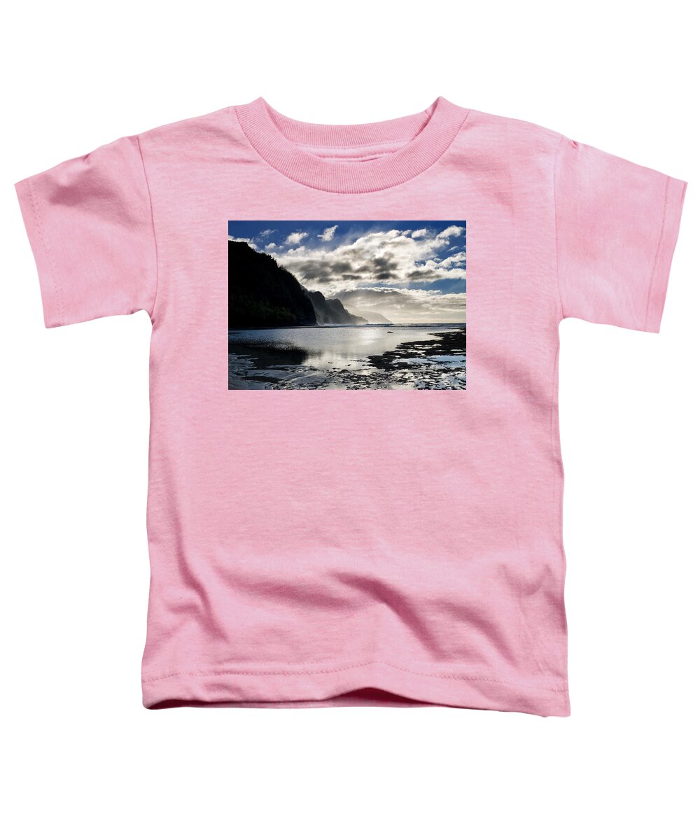 Na Pali Coast Toddler T-Shirt featuring the photograph Na Pali Coast Kauai Hawaii by Brendan Reals