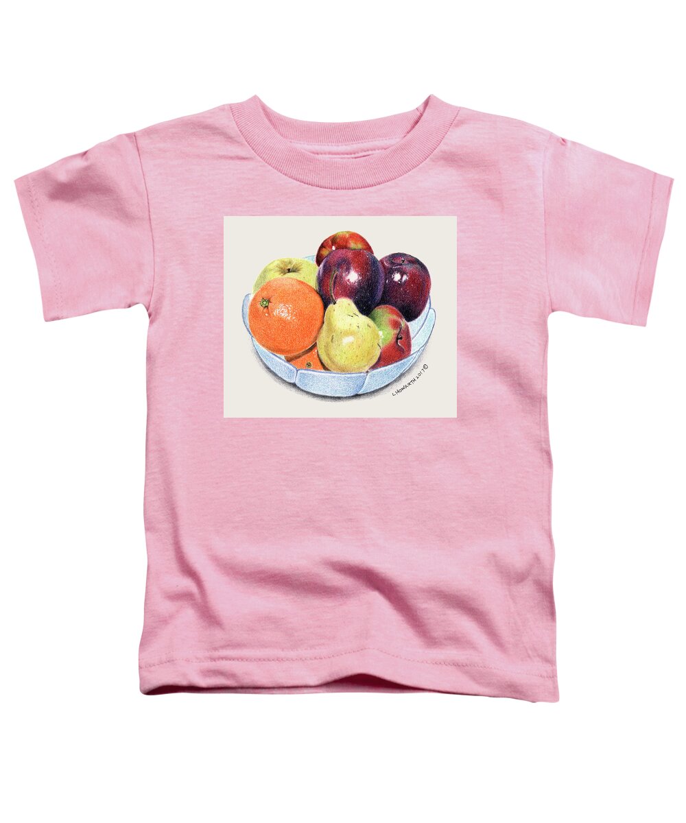 Fruit Toddler T-Shirt featuring the drawing Nature's Candy by Louise Howarth