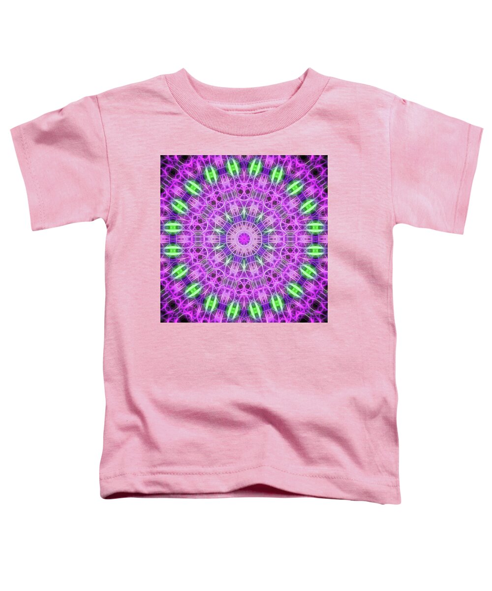 Tao Toddler T-Shirt featuring the painting Neon Mandala, Nbr 18 by Will Barger